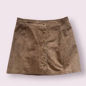 Brown Leather Skirt